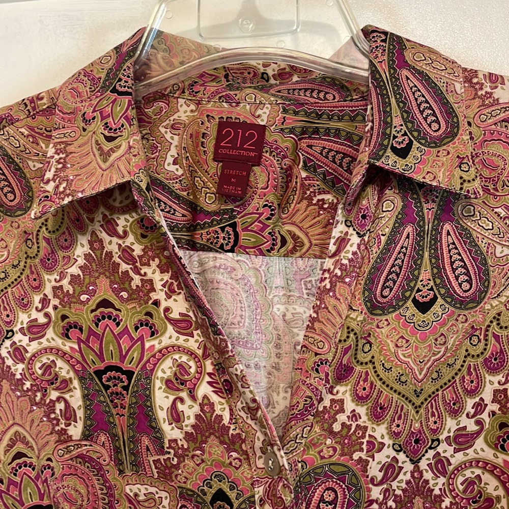 ‼️LAST CALL‼️212 Collection Paisley 3/4 Sleeve Blouse - Picture 3 of 10